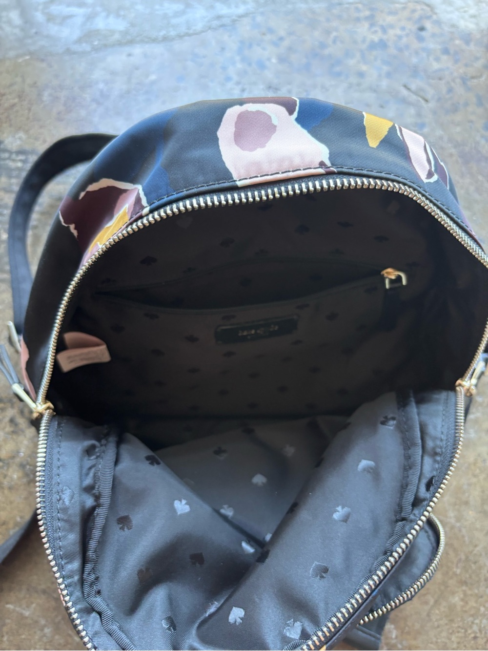 Kate Spade Floral Navy Mini Backpack - Picture 4 of 5